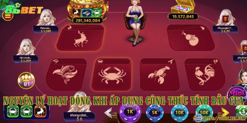 Nguyên lý hoạt động khi áp dụng công thức tính Bầu Cua